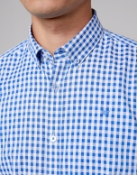 Blue Vichy checked sport shirt