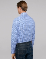 Blue Vichy checked sport shirt