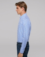 Blue Vichy checked sport shirt