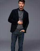 Dark blue wool sport jacket