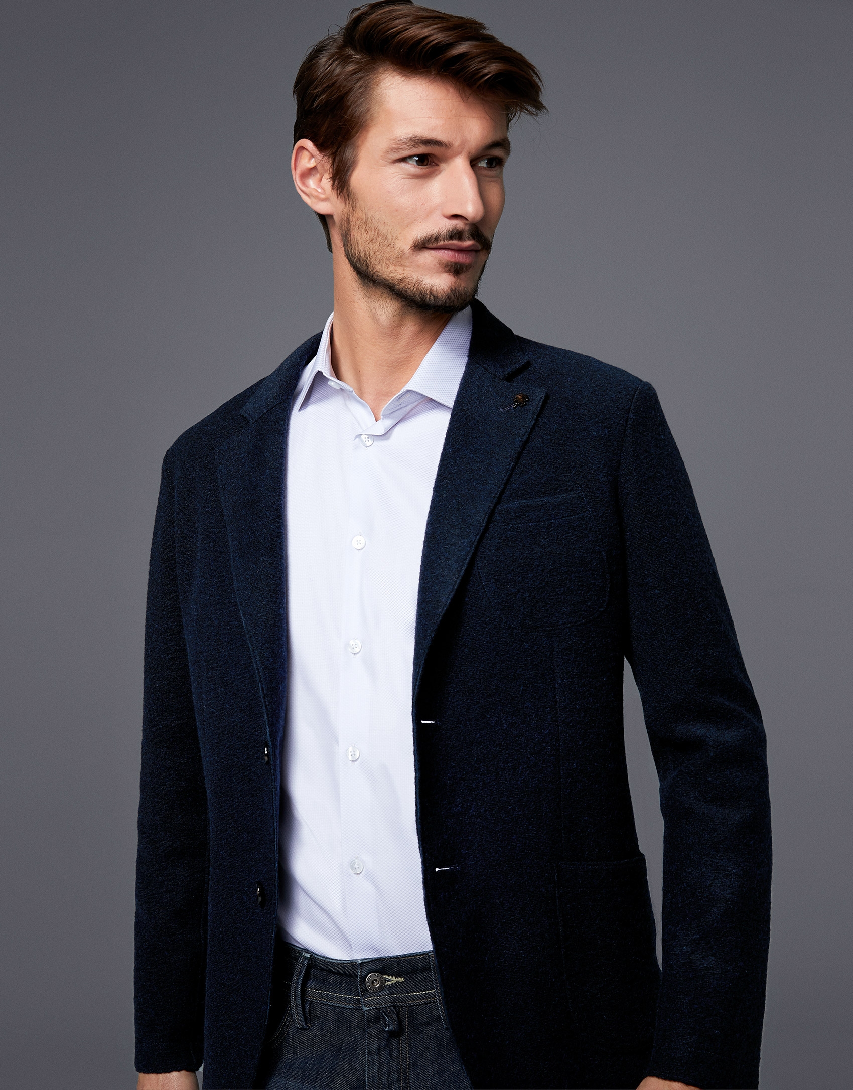 Dark blue wool sport jacket