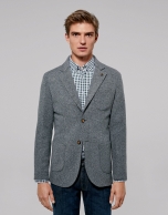 Gray melange wool sport jacket