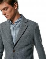 Gray melange wool sport jacket