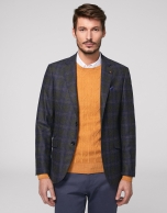 Khaki checked sport jacket