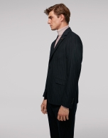 Blue pinstripe sport jacket