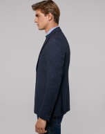 Blue checked sport jacket