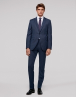 Blue regular half canvas suit