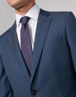 Blue regular half canvas suit