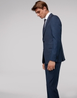 Blue regular half canvas suit