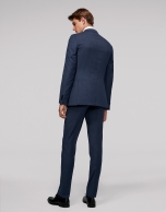 Blue regular half canvas suit