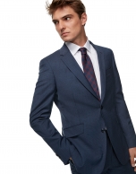 Blue regular half canvas suit