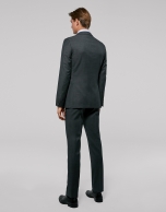 Fake plain grey slim fit suit