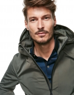 Khaki light tech fabric jogging jacket 