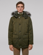 Long khaki parka