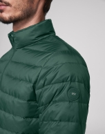 Short dark green anorak