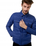 Deep blue, quilted short windbreaker