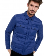 Deep blue, quilted short windbreaker