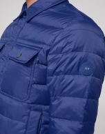 Deep blue, quilted short windbreaker