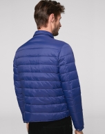 Deep blue, quilted short windbreaker