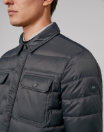 Dark gray, quilted short windbreaker