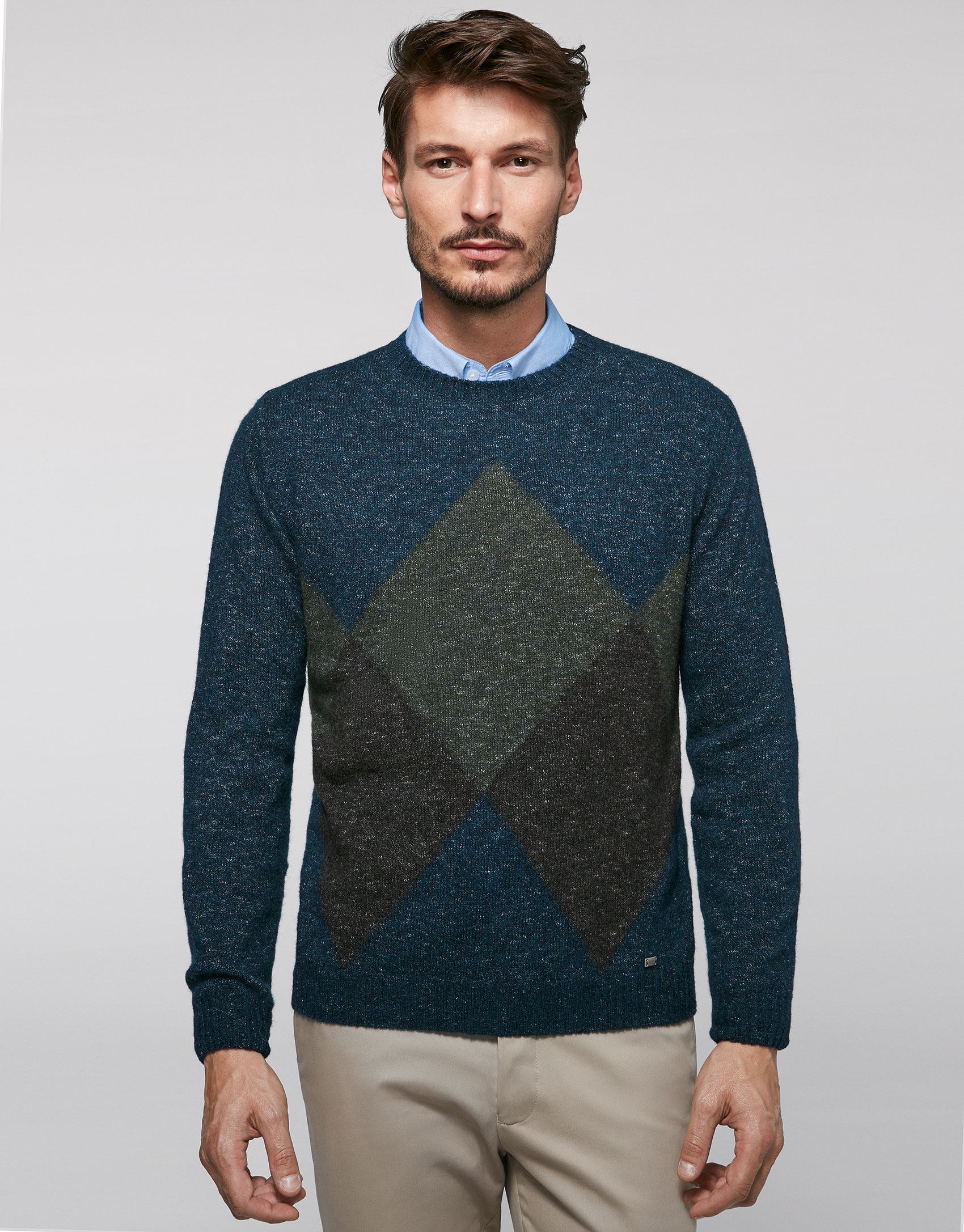 Pull à losanges colour block Homme AH2019 Roberto Verino