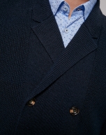 Navy blue double-breasted jacket