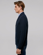 Navy blue double-breasted jacket