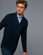 Navy blue double-breasted jacket