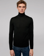 Black turtle neck sweater