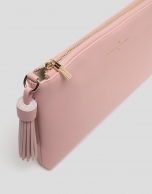 Bolso clutch Lisa piel saffiano rosa