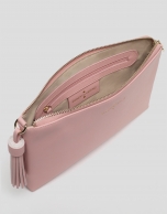 Bolso clutch Lisa piel saffiano rosa