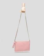 Bolso clutch Lisa piel saffiano rosa