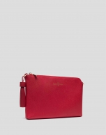 Bolso clutch Lisa piel saffiano rojo