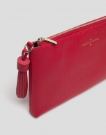 Bolso clutch Lisa piel saffiano rojo