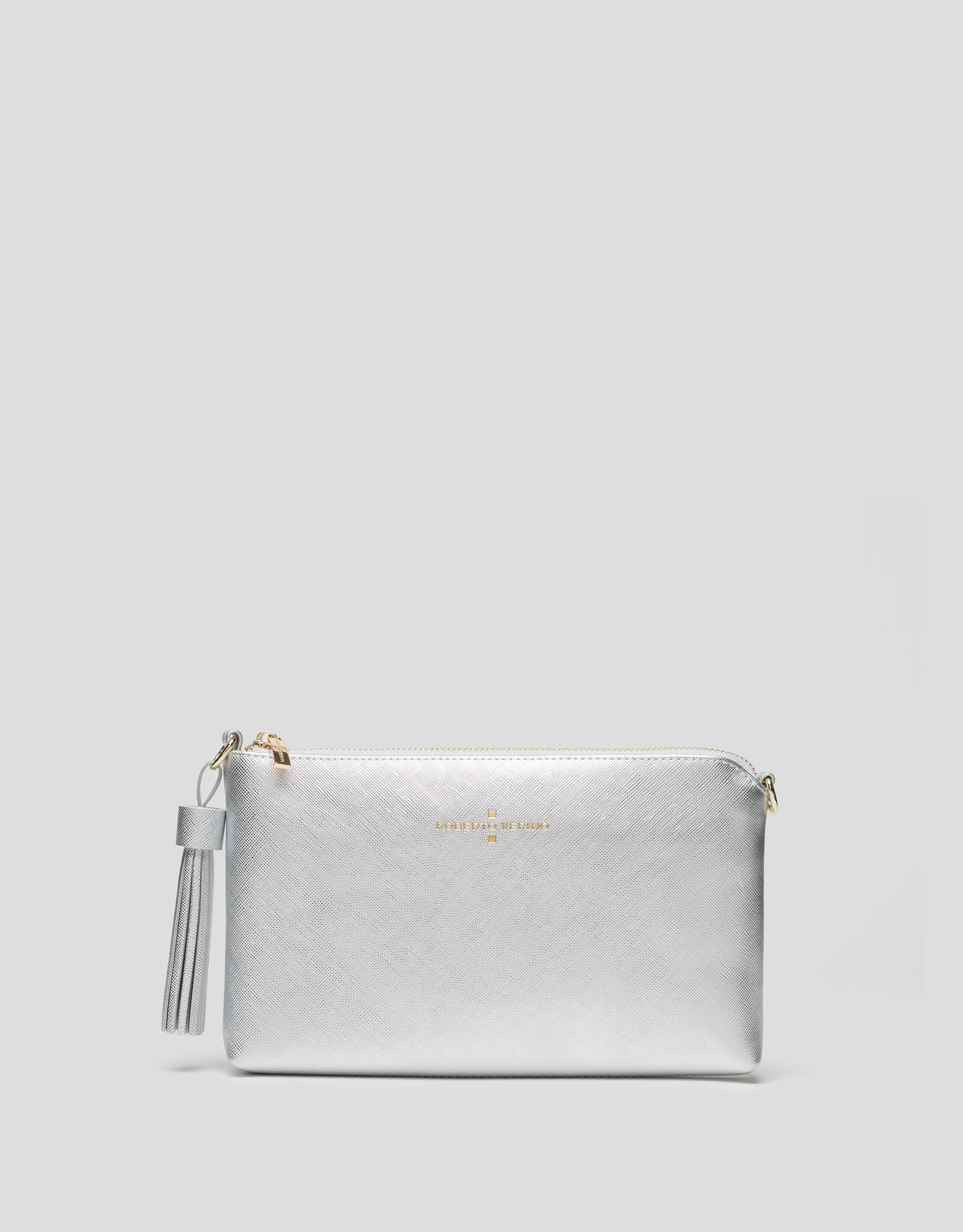 Bolso clutch Lisa Nano piel plata