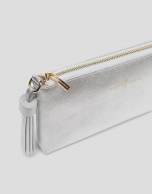 Bolso clutch Lisa Nano piel plata