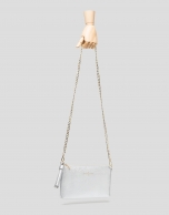 Bolso clutch Lisa Nano piel plata