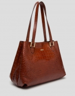 Brown leather Dundee hobo bag