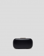 Black round RV clutch bag