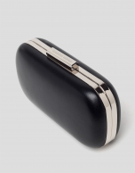 Black round RV clutch bag