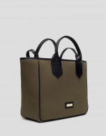 Green midi Neox neoprene shopping bag