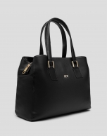 Bolso satchel Classic piel negra