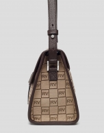 Bolso Bonjour Cross lona logos marrón