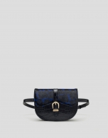 Bolso riñonera Equestre piel negra