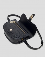 Bolso riñonera Equestre piel negra