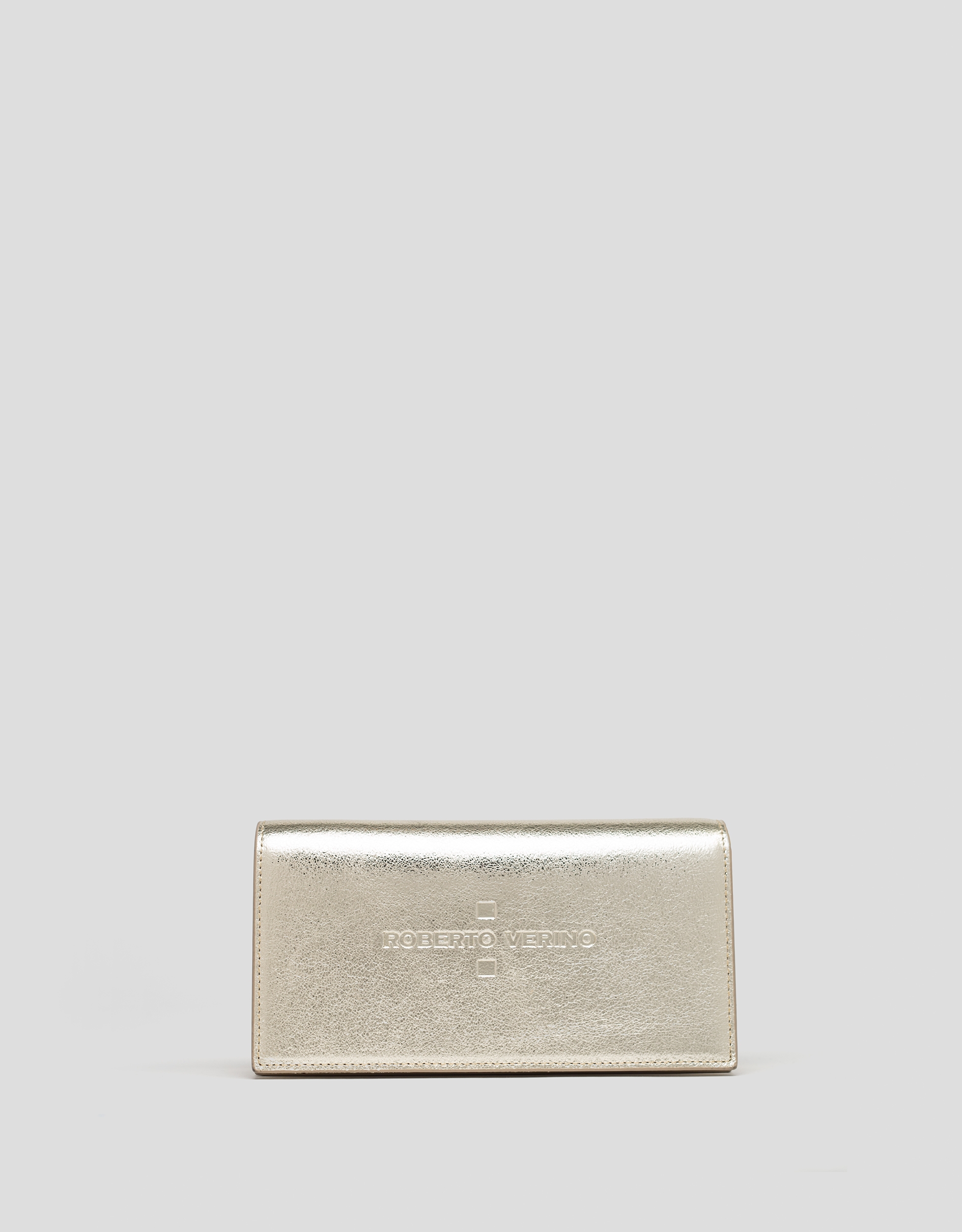 Shiny gold leather Glace mini shoulder bag