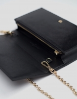 Black shiny leather Glace mini shoulder bag