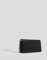 Black shiny leather Glace mini shoulder bag