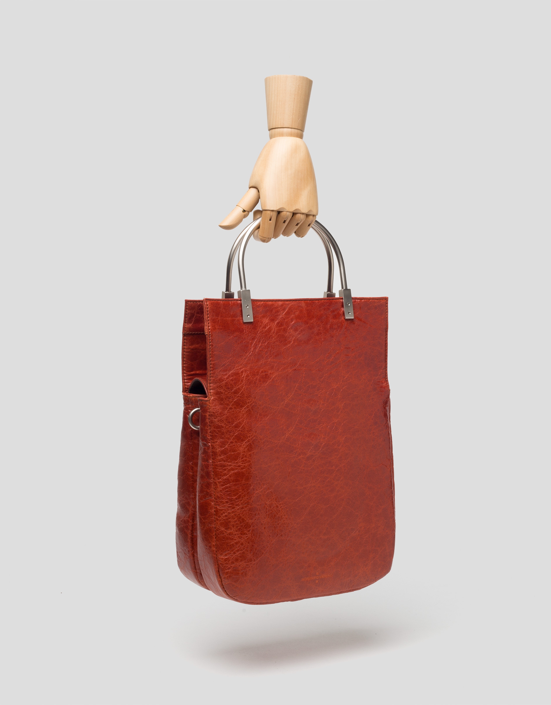 Lipstick red leather Claude bag