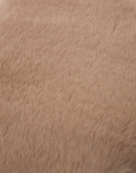 Beige fur-effect scarf